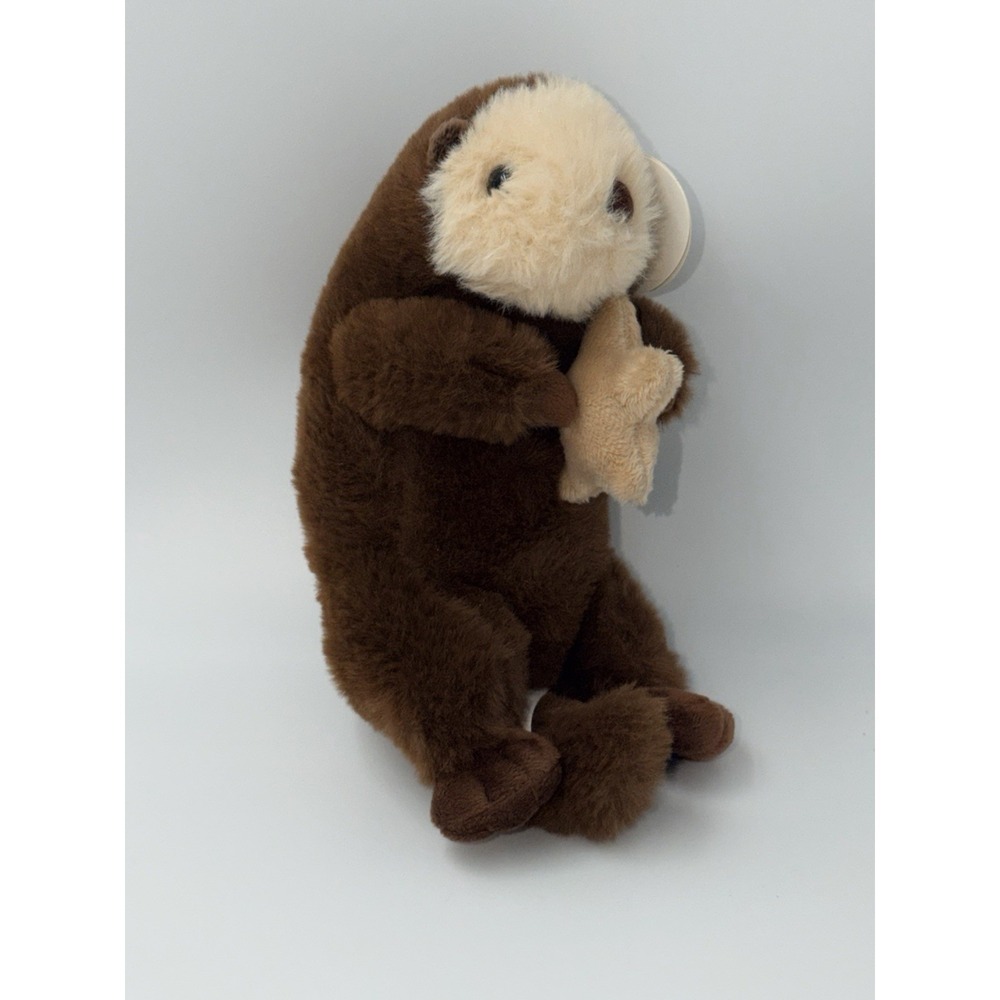 Sea Otter Wishpets Plush Mollie Brown White Stuffed Animal  Starfish Toy